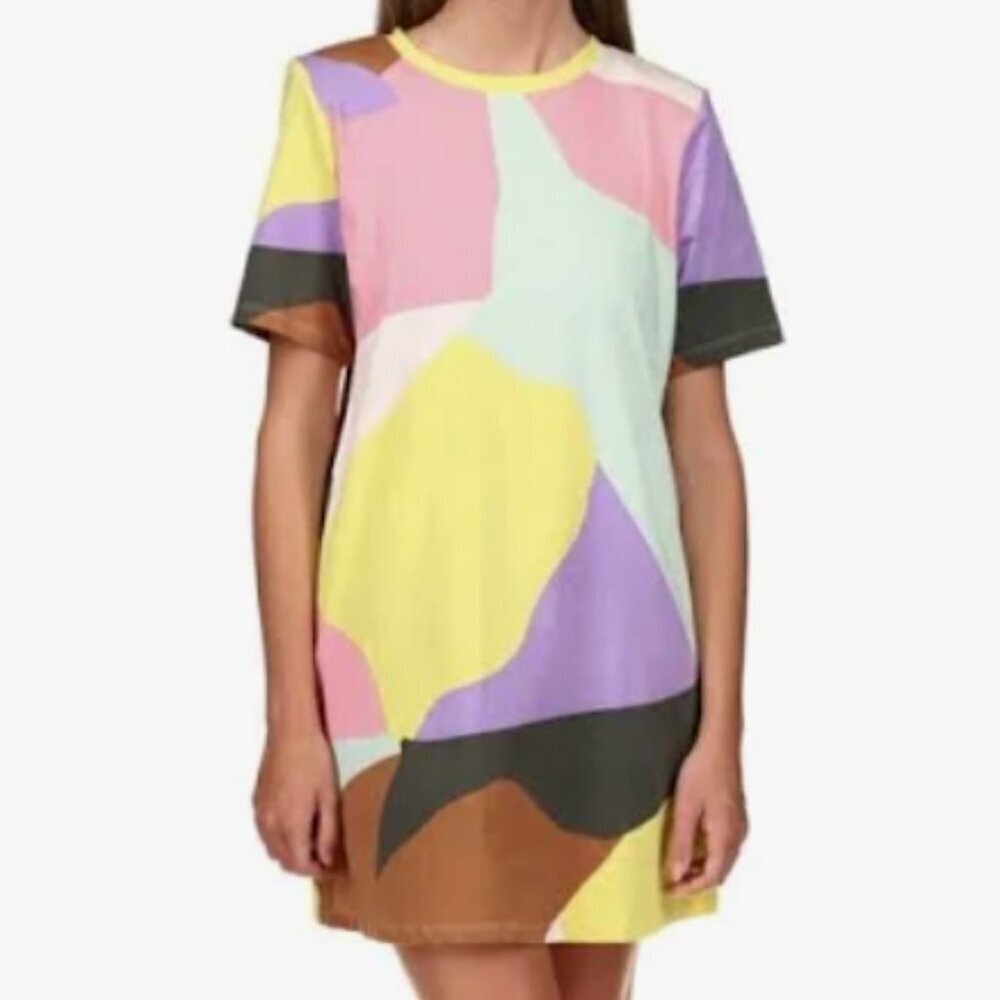 Sanctuary Short Sleeve Crew Neck Color Block T-Shirt Dress - size XXS - Picture 9 of 9